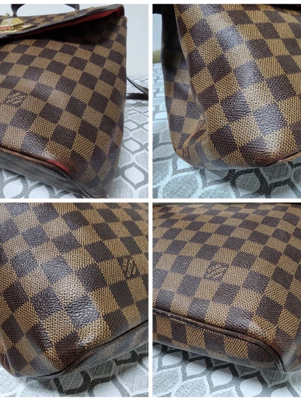 Authentic Louis Vuitton Damier Canvas Bergamo MM Bag